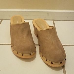 Vintage Suede Slip-on Mule Clogs